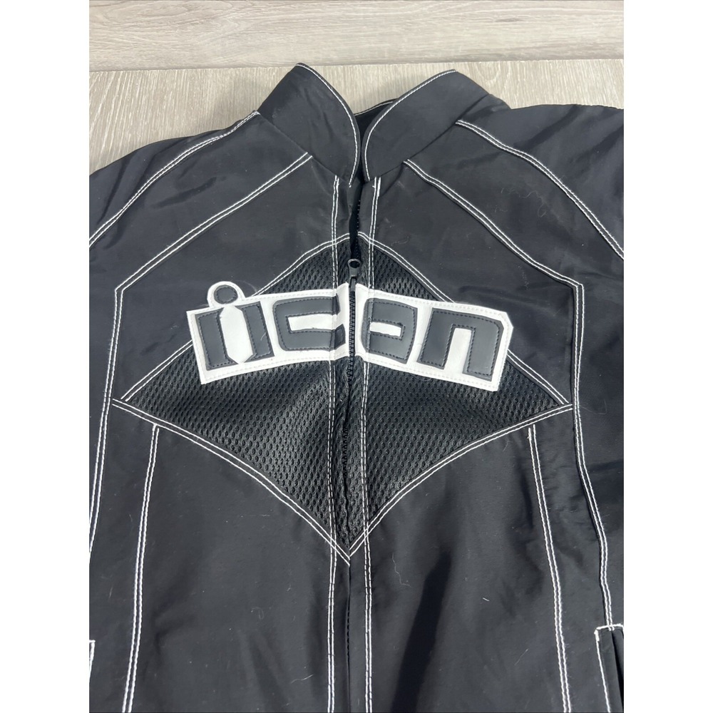 icon Performance Riding Jacket Black Small Protective Padding Quilted Lining